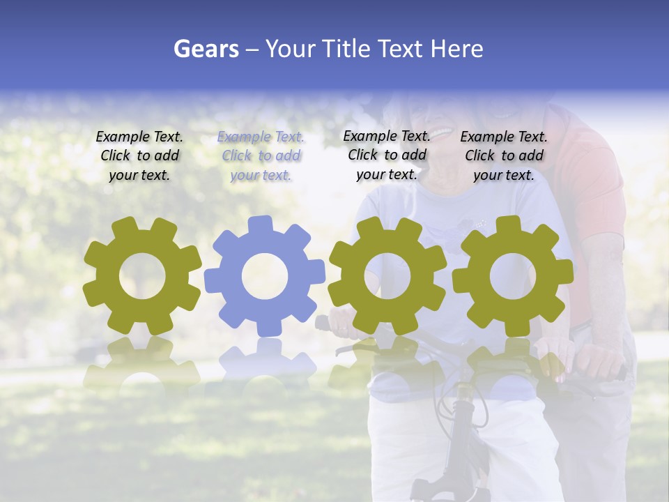 Senior Couple On Cycle Ride In Countryside PowerPoint Template