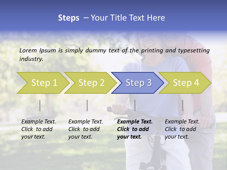Senior Couple On Cycle Ride In Countryside PowerPoint Template
