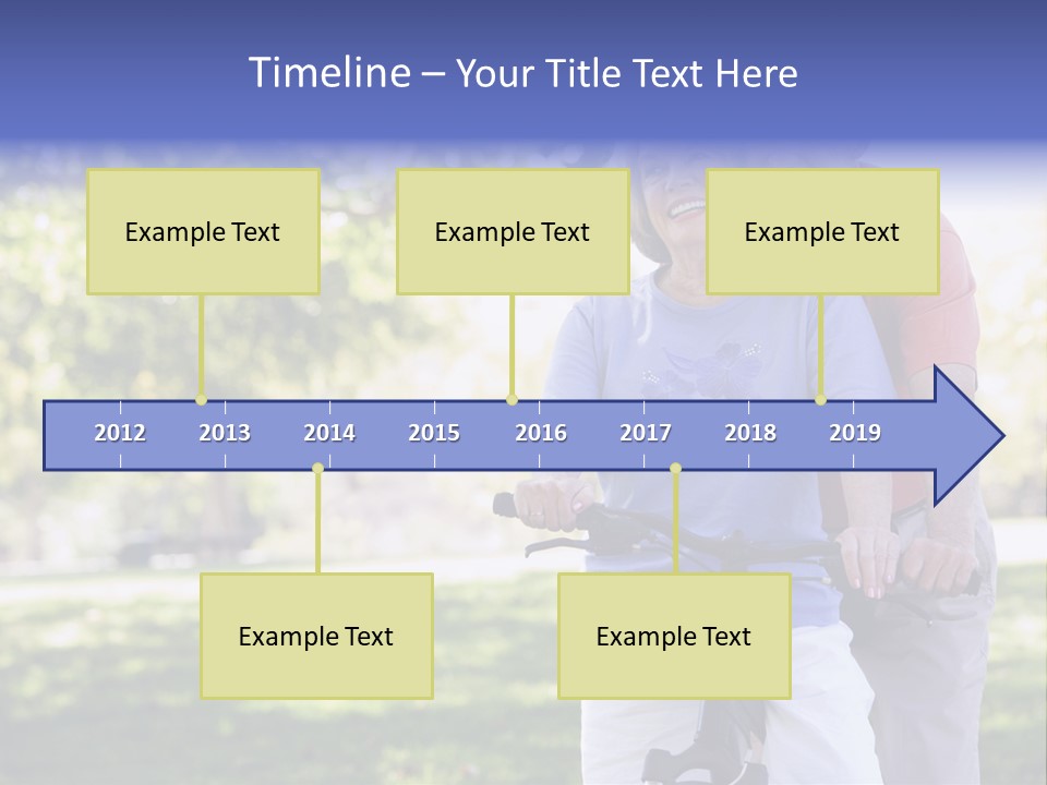 Senior Couple On Cycle Ride In Countryside PowerPoint Template
