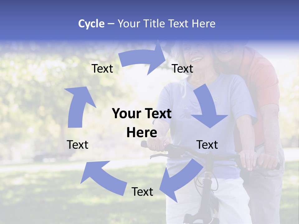 Senior Couple On Cycle Ride In Countryside PowerPoint Template