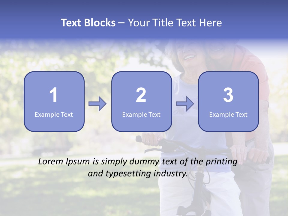 Senior Couple On Cycle Ride In Countryside PowerPoint Template