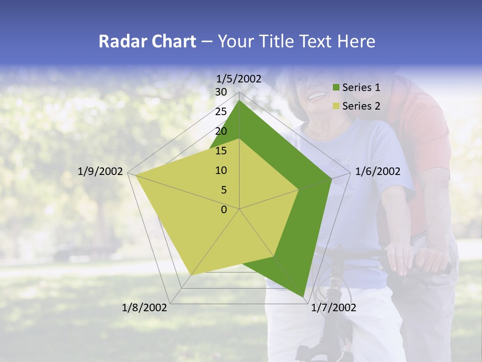 Senior Couple On Cycle Ride In Countryside PowerPoint Template