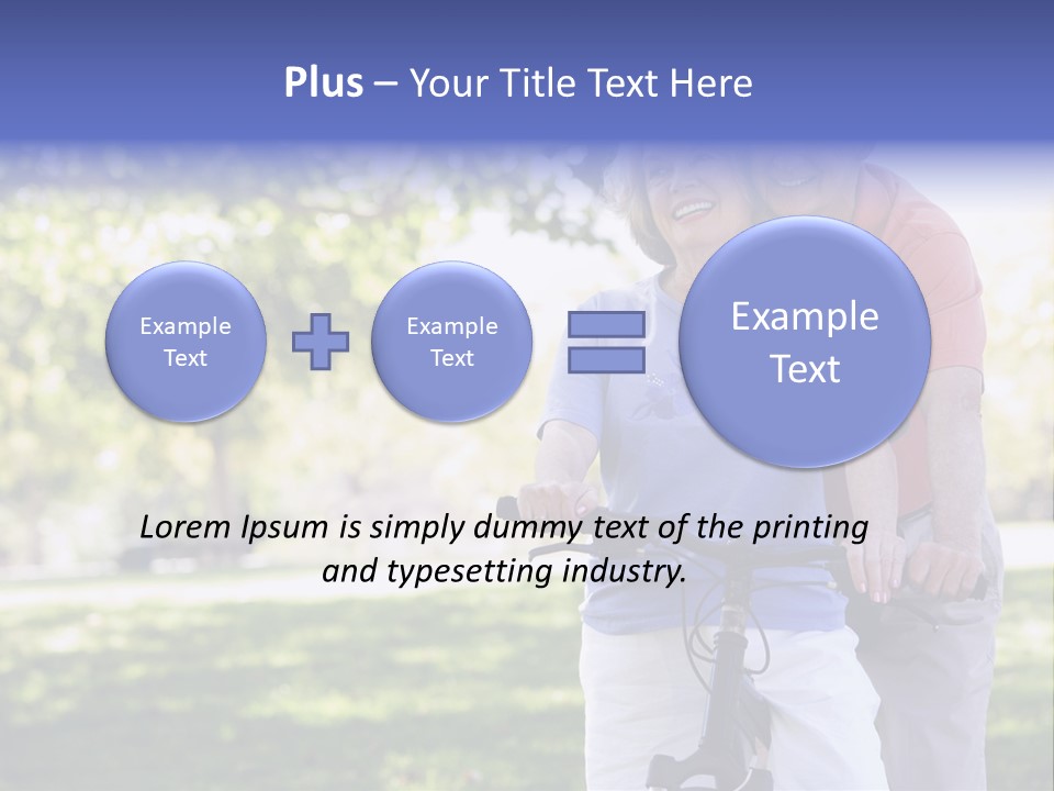 Senior Couple On Cycle Ride In Countryside PowerPoint Template