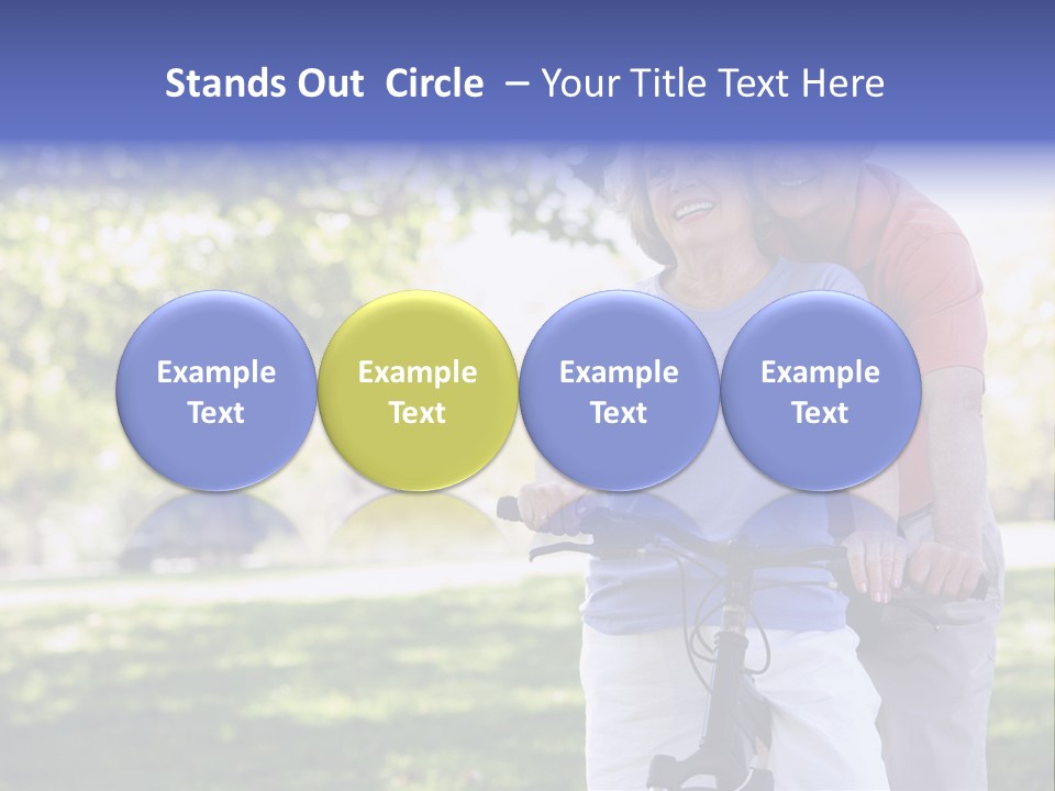 Senior Couple On Cycle Ride In Countryside PowerPoint Template