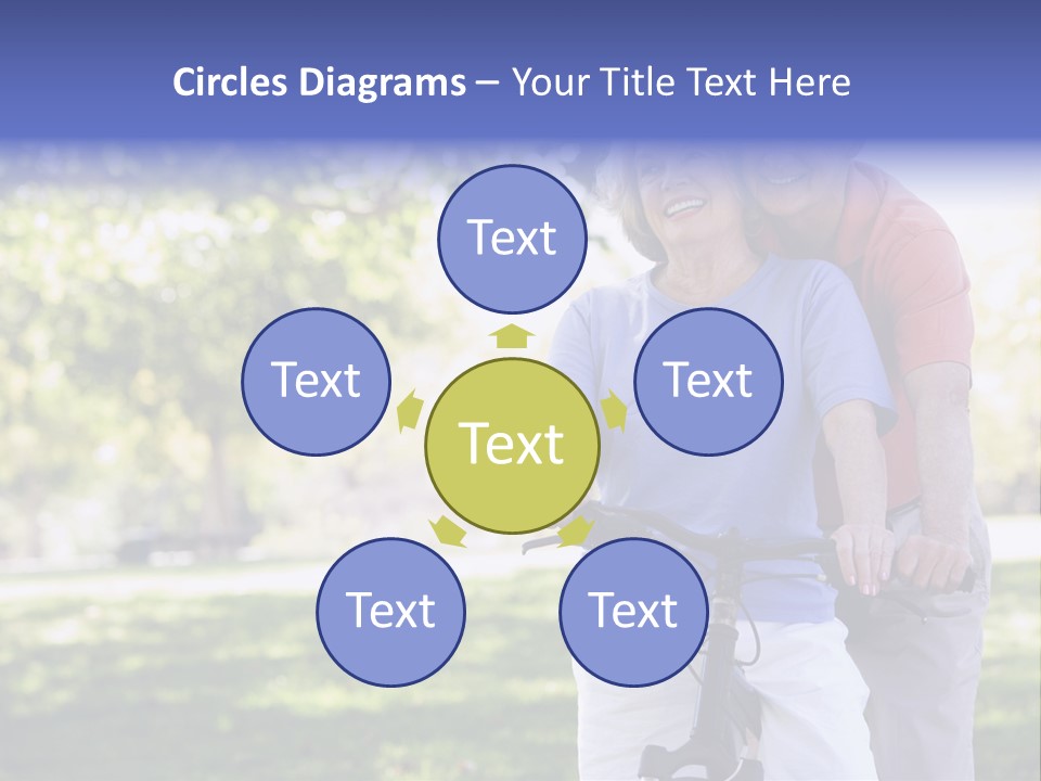 Senior Couple On Cycle Ride In Countryside PowerPoint Template