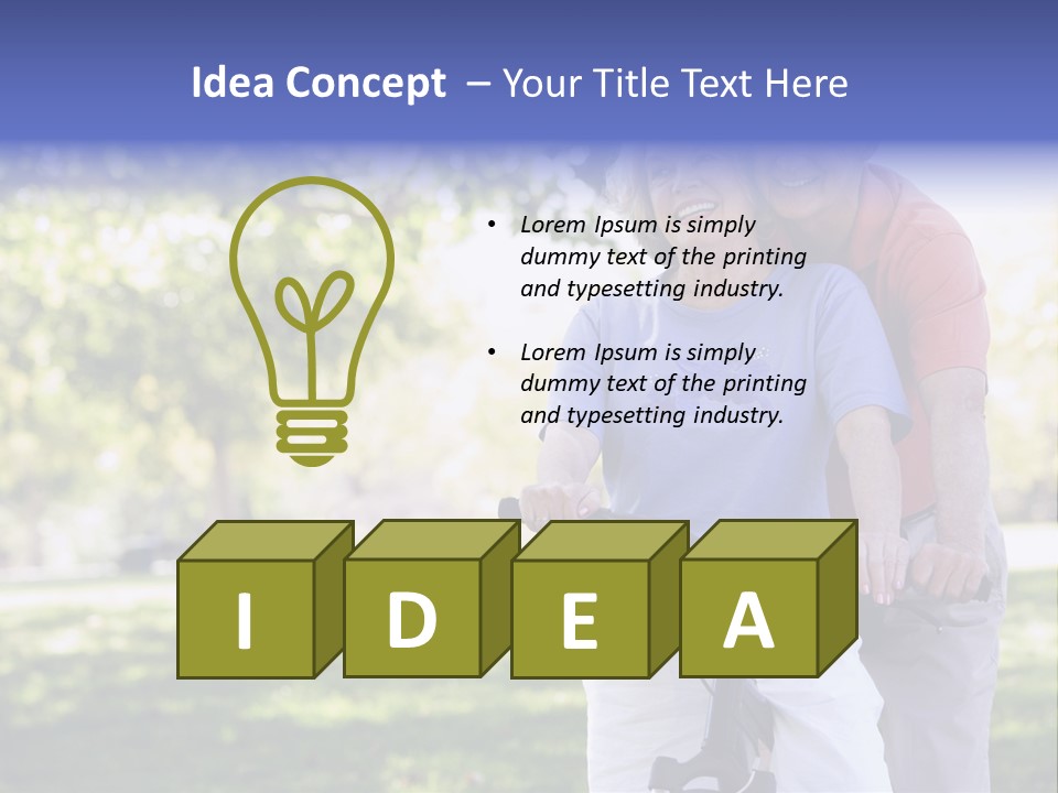 Senior Couple On Cycle Ride In Countryside PowerPoint Template