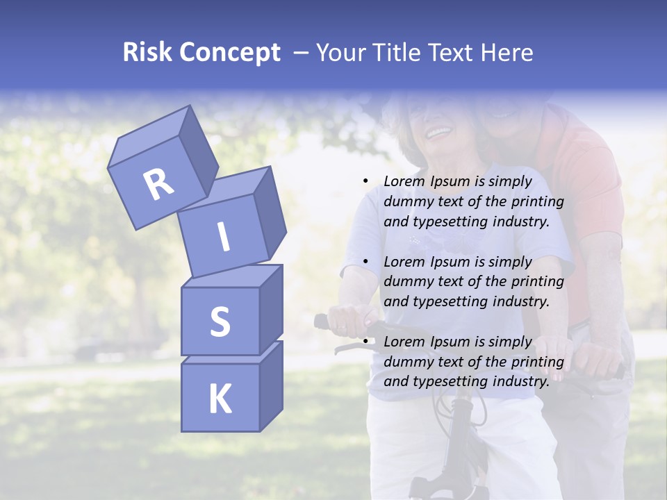 Senior Couple On Cycle Ride In Countryside PowerPoint Template