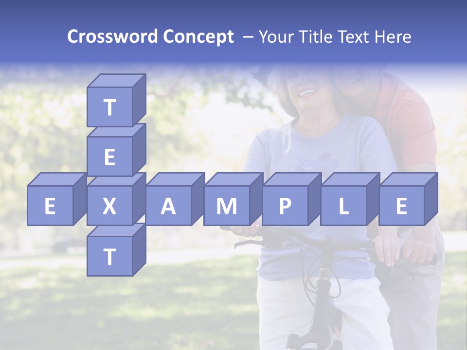 Senior Couple On Cycle Ride In Countryside PowerPoint Template