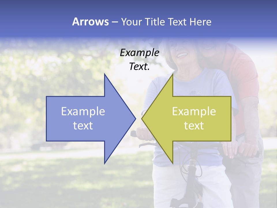 Senior Couple On Cycle Ride In Countryside PowerPoint Template