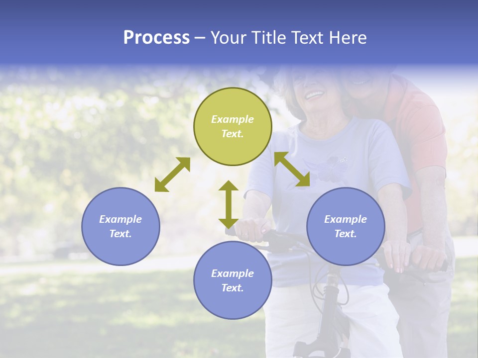 Senior Couple On Cycle Ride In Countryside PowerPoint Template
