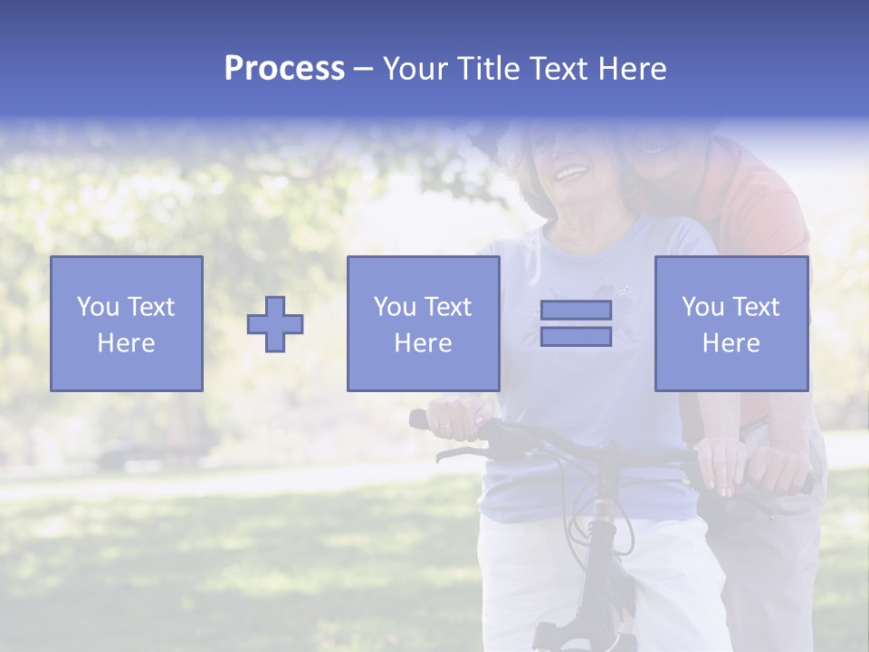 Senior Couple On Cycle Ride In Countryside PowerPoint Template