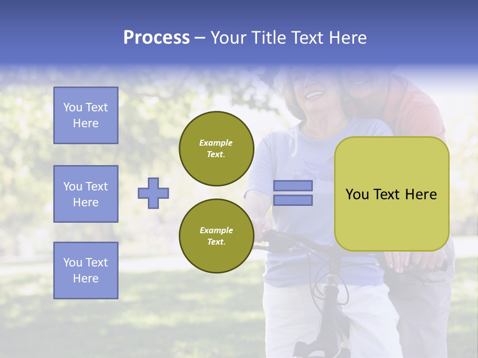 Senior Couple On Cycle Ride In Countryside PowerPoint Template