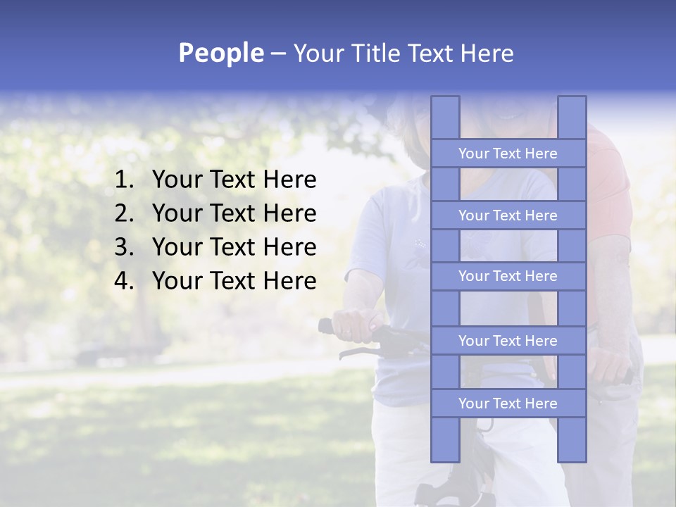 Senior Couple On Cycle Ride In Countryside PowerPoint Template