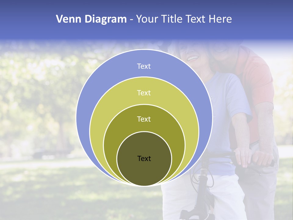 Senior Couple On Cycle Ride In Countryside PowerPoint Template