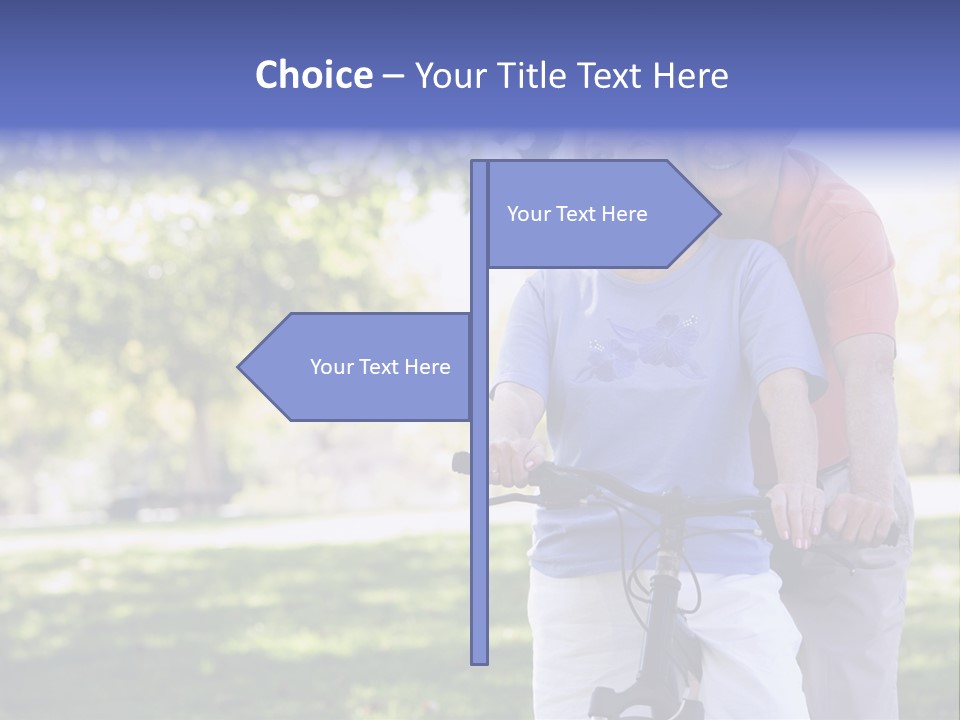 Senior Couple On Cycle Ride In Countryside PowerPoint Template
