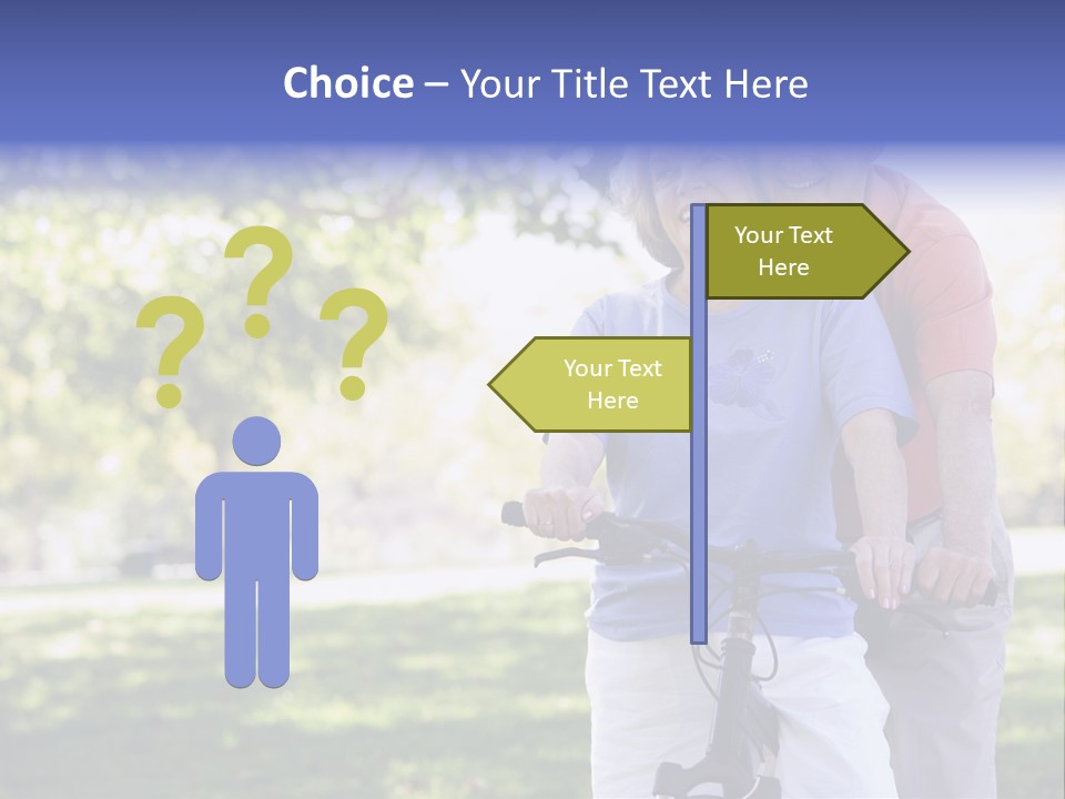 Senior Couple On Cycle Ride In Countryside PowerPoint Template