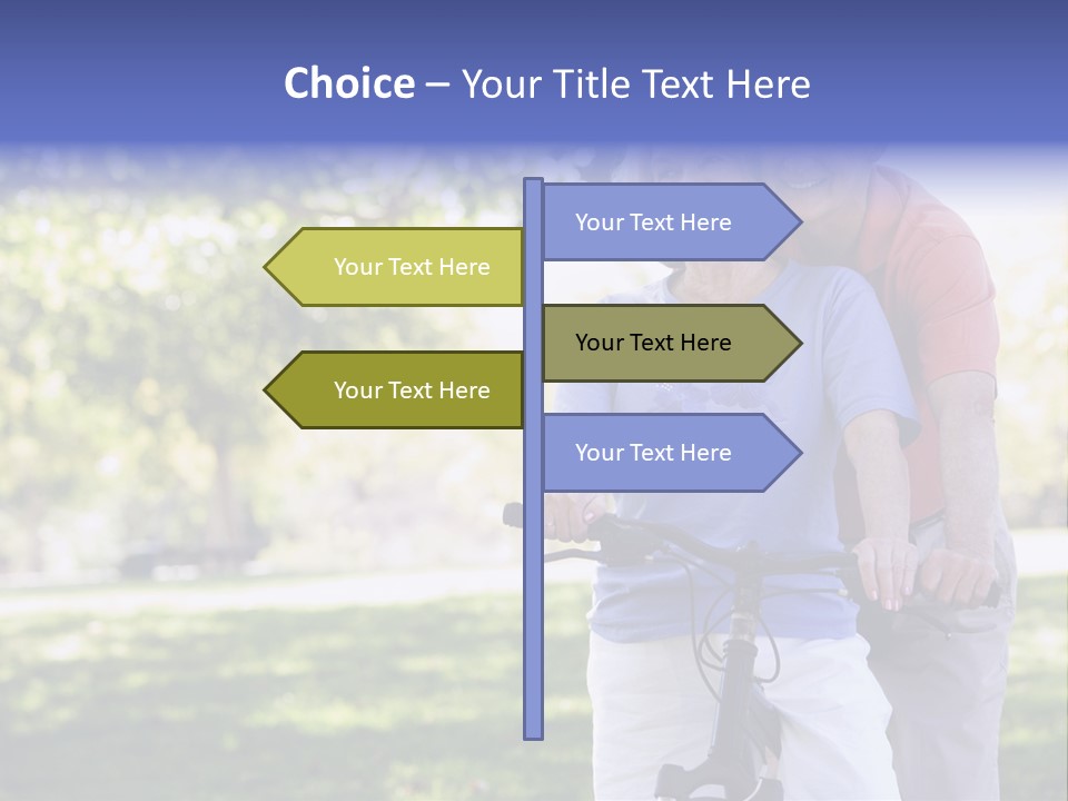 Senior Couple On Cycle Ride In Countryside PowerPoint Template