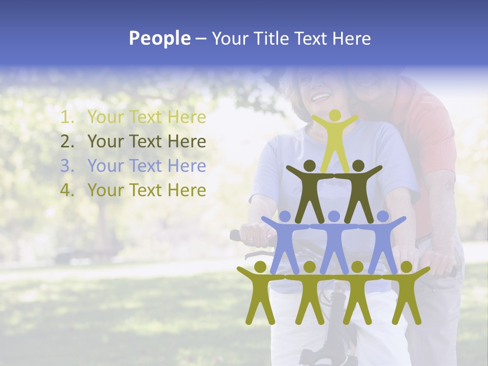 Senior Couple On Cycle Ride In Countryside PowerPoint Template