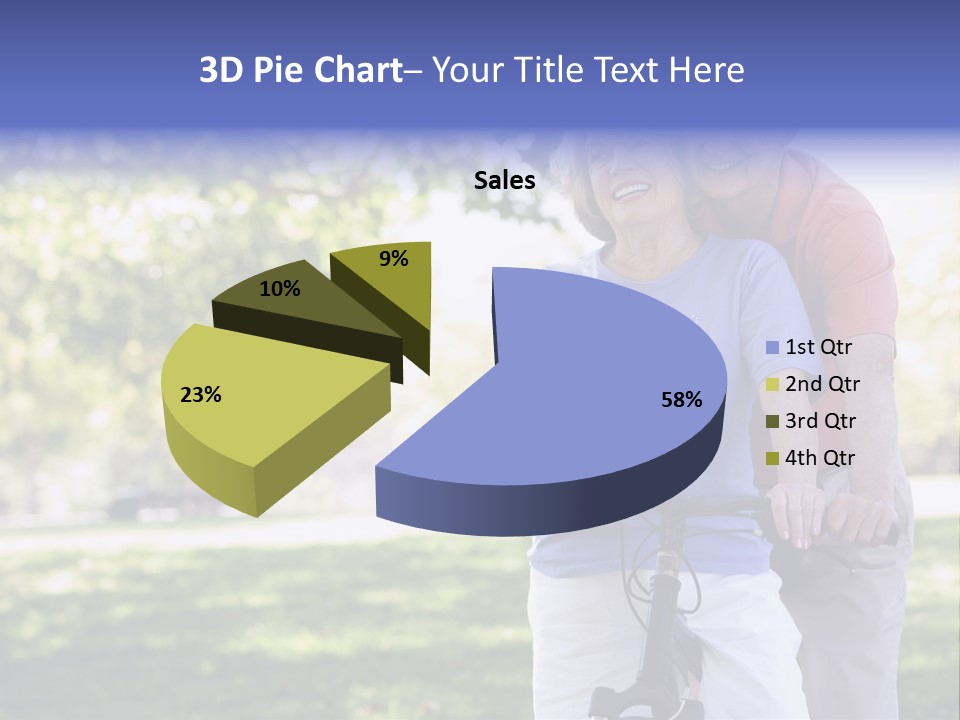 Senior Couple On Cycle Ride In Countryside PowerPoint Template