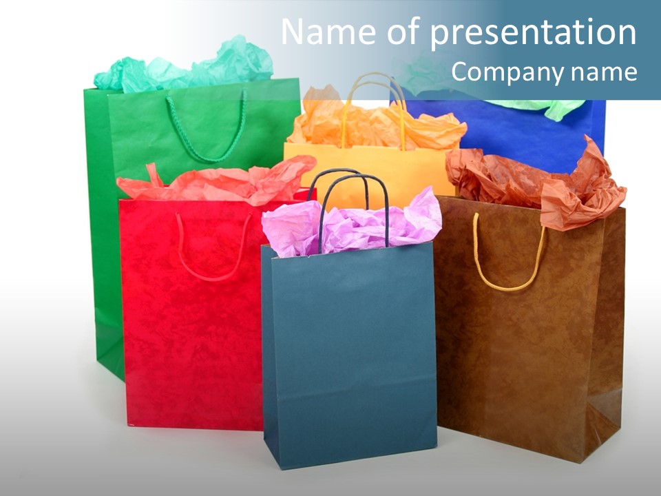 Shopping Bags PowerPoint Template