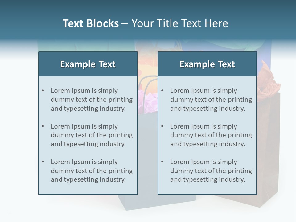 Shopping Bags PowerPoint Template
