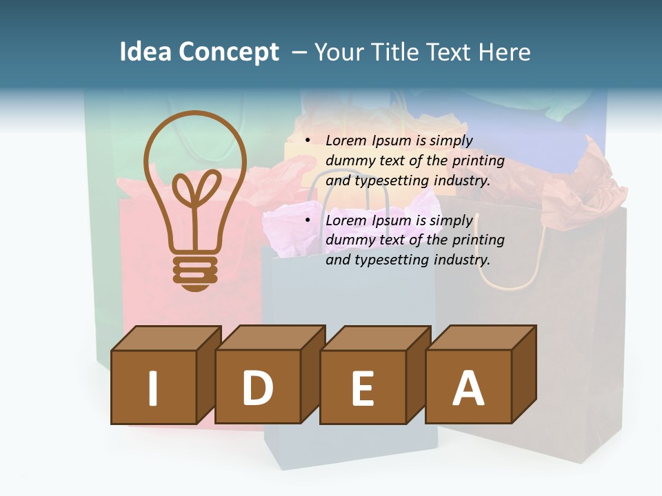 Shopping Bags PowerPoint Template