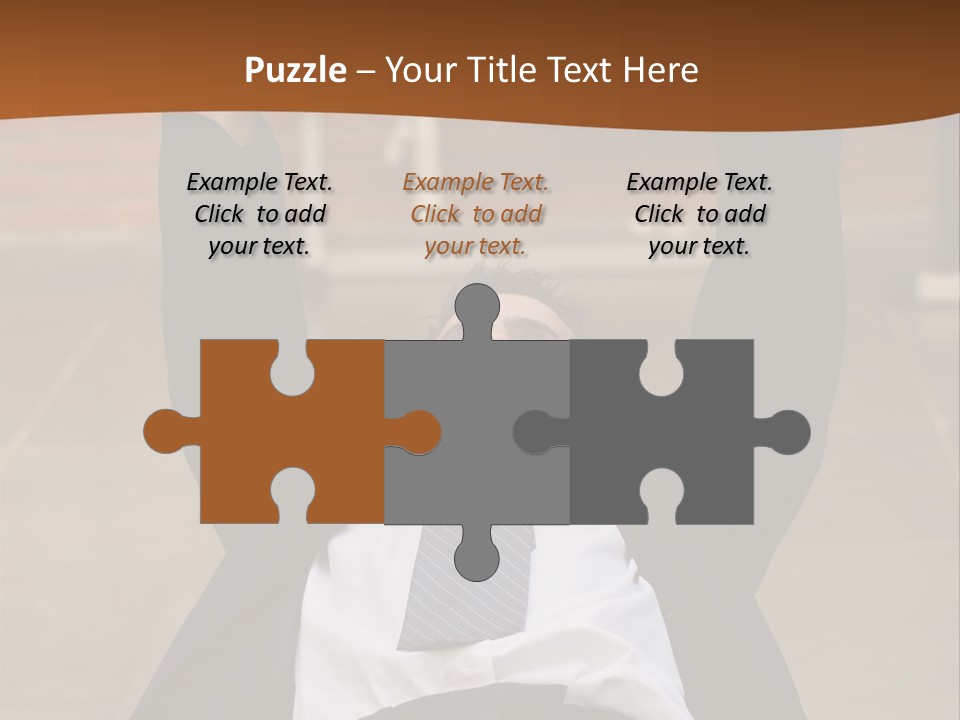 Vertically Framed Shot Of An Athletic, Young Businessman Bench Pressing Weights In A Gym PowerPoint Template