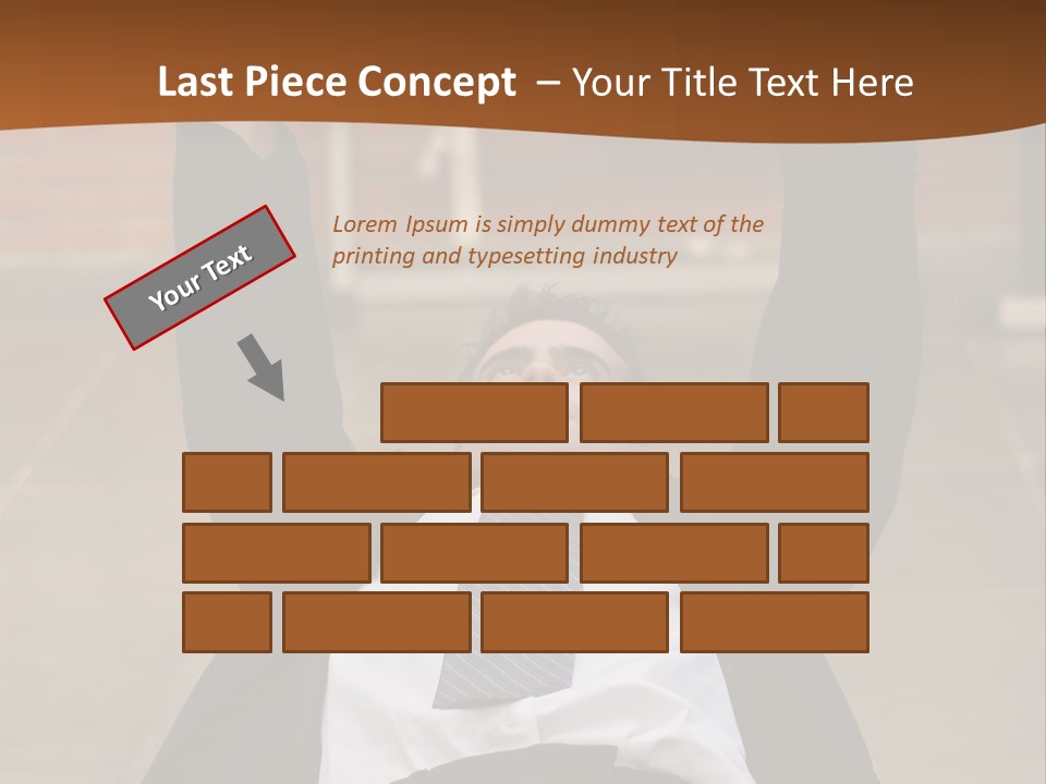 Vertically Framed Shot Of An Athletic, Young Businessman Bench Pressing Weights In A Gym PowerPoint Template