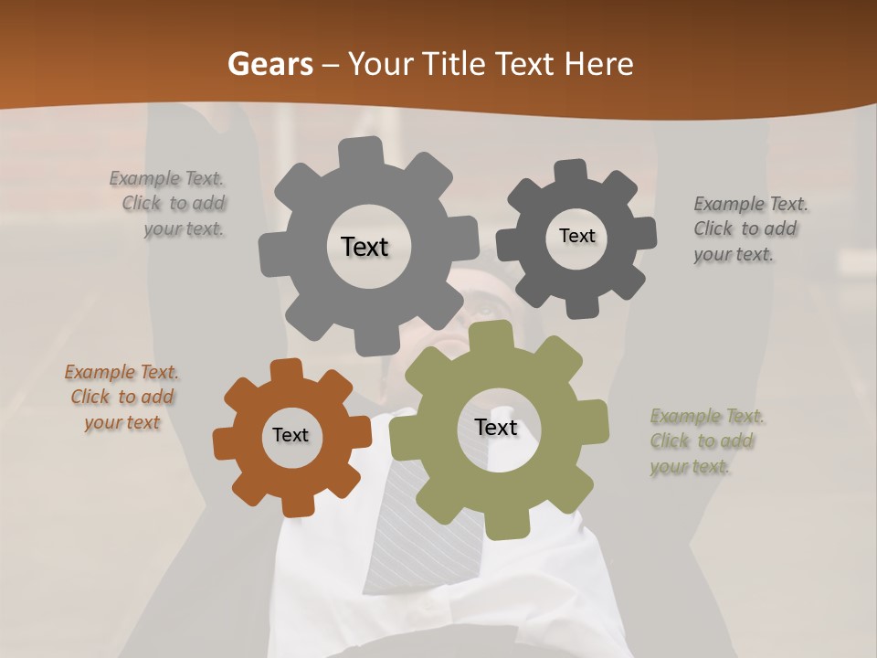 Vertically Framed Shot Of An Athletic, Young Businessman Bench Pressing Weights In A Gym PowerPoint Template