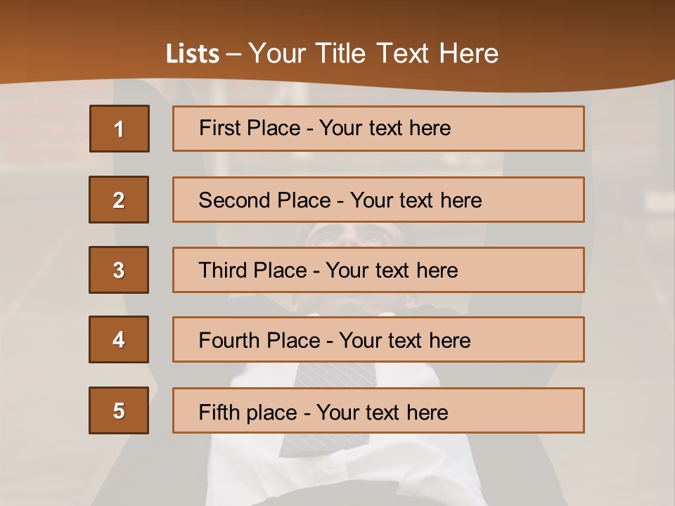 Vertically Framed Shot Of An Athletic, Young Businessman Bench Pressing Weights In A Gym PowerPoint Template