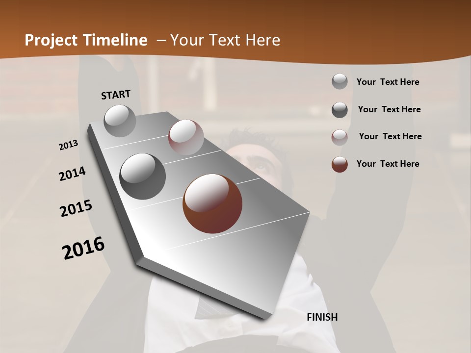 Vertically Framed Shot Of An Athletic, Young Businessman Bench Pressing Weights In A Gym PowerPoint Template