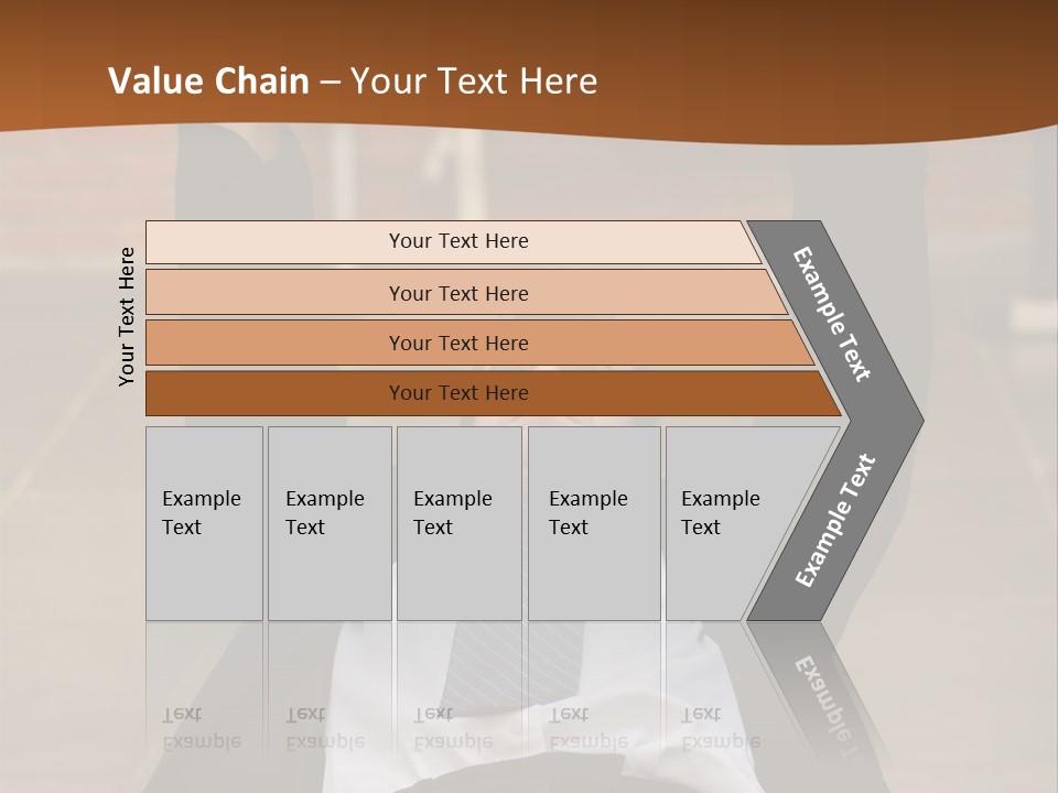 Vertically Framed Shot Of An Athletic, Young Businessman Bench Pressing Weights In A Gym PowerPoint Template