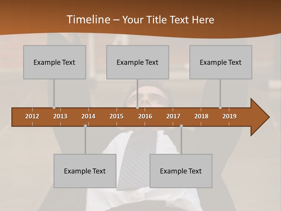 Vertically Framed Shot Of An Athletic, Young Businessman Bench Pressing Weights In A Gym PowerPoint Template