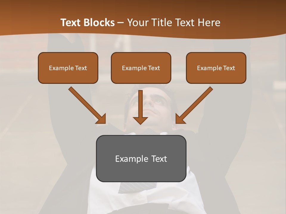 Vertically Framed Shot Of An Athletic, Young Businessman Bench Pressing Weights In A Gym PowerPoint Template