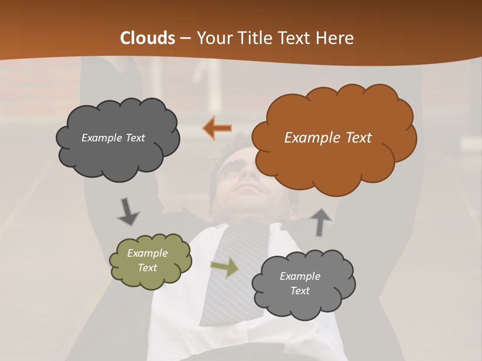 Vertically Framed Shot Of An Athletic, Young Businessman Bench Pressing Weights In A Gym PowerPoint Template