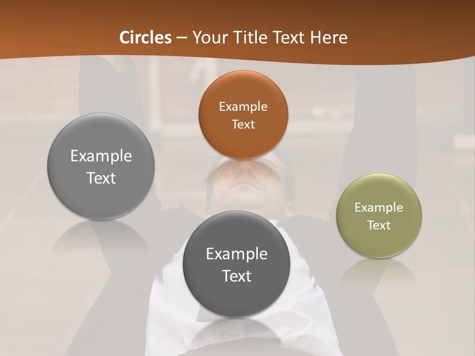 Vertically Framed Shot Of An Athletic, Young Businessman Bench Pressing Weights In A Gym PowerPoint Template