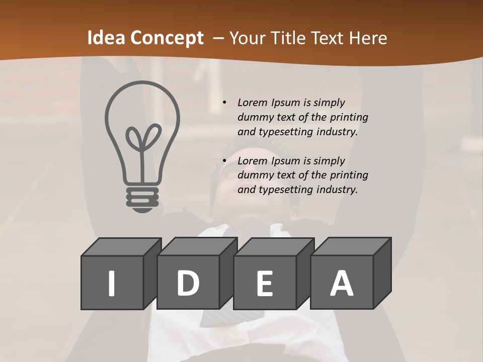 Vertically Framed Shot Of An Athletic, Young Businessman Bench Pressing Weights In A Gym PowerPoint Template