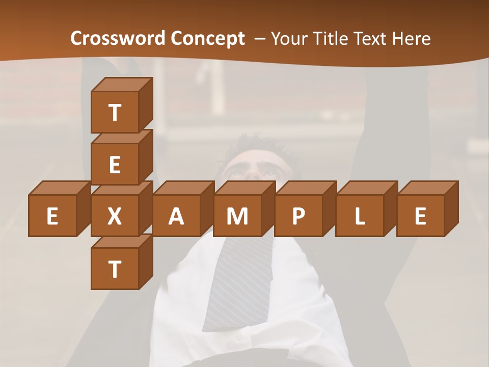 Vertically Framed Shot Of An Athletic, Young Businessman Bench Pressing Weights In A Gym PowerPoint Template