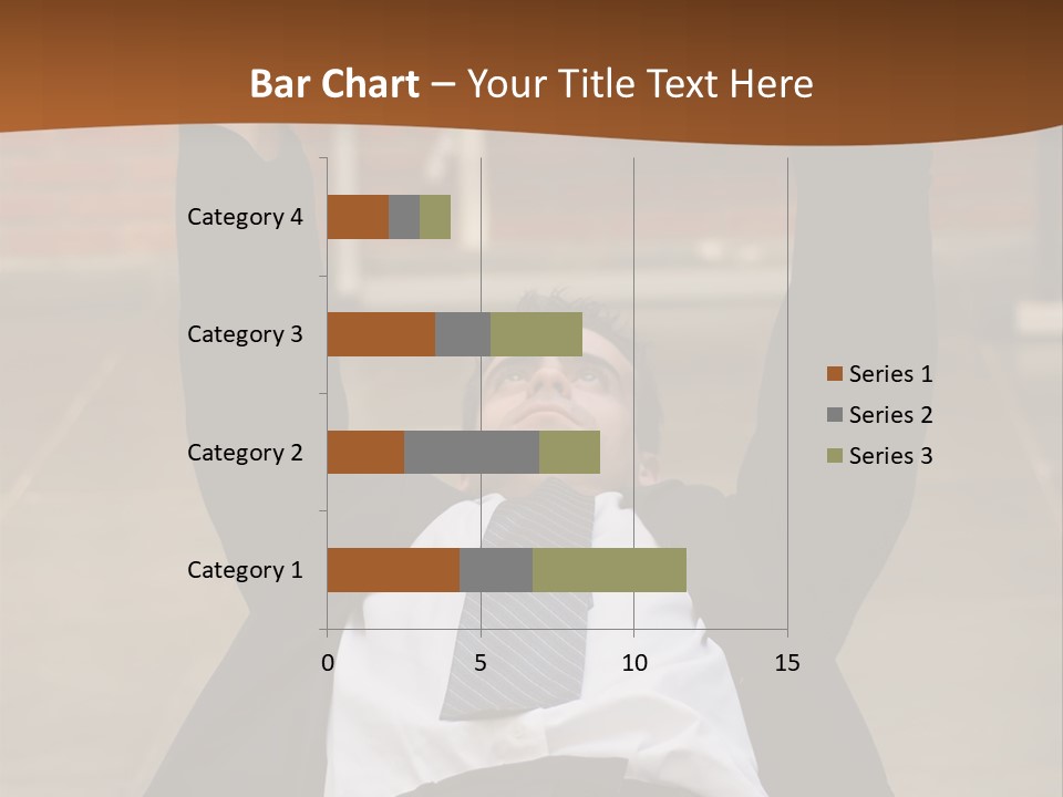 Vertically Framed Shot Of An Athletic, Young Businessman Bench Pressing Weights In A Gym PowerPoint Template