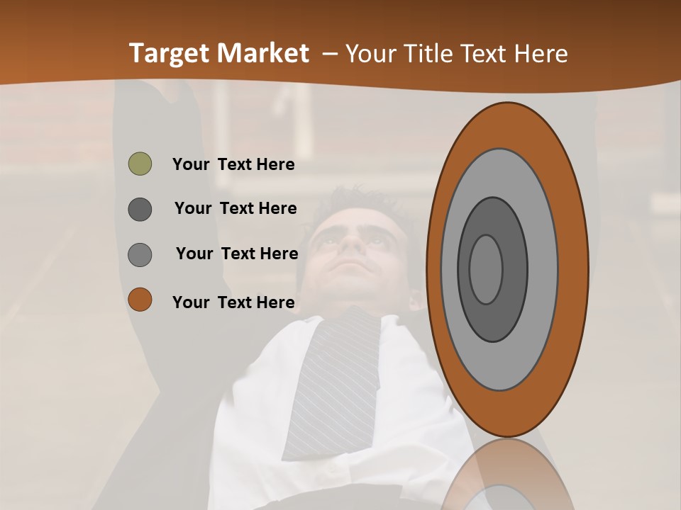 Vertically Framed Shot Of An Athletic, Young Businessman Bench Pressing Weights In A Gym PowerPoint Template