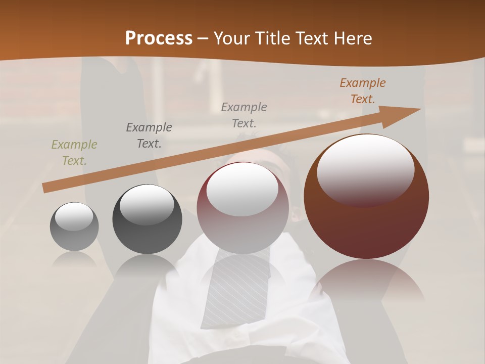 Vertically Framed Shot Of An Athletic, Young Businessman Bench Pressing Weights In A Gym PowerPoint Template