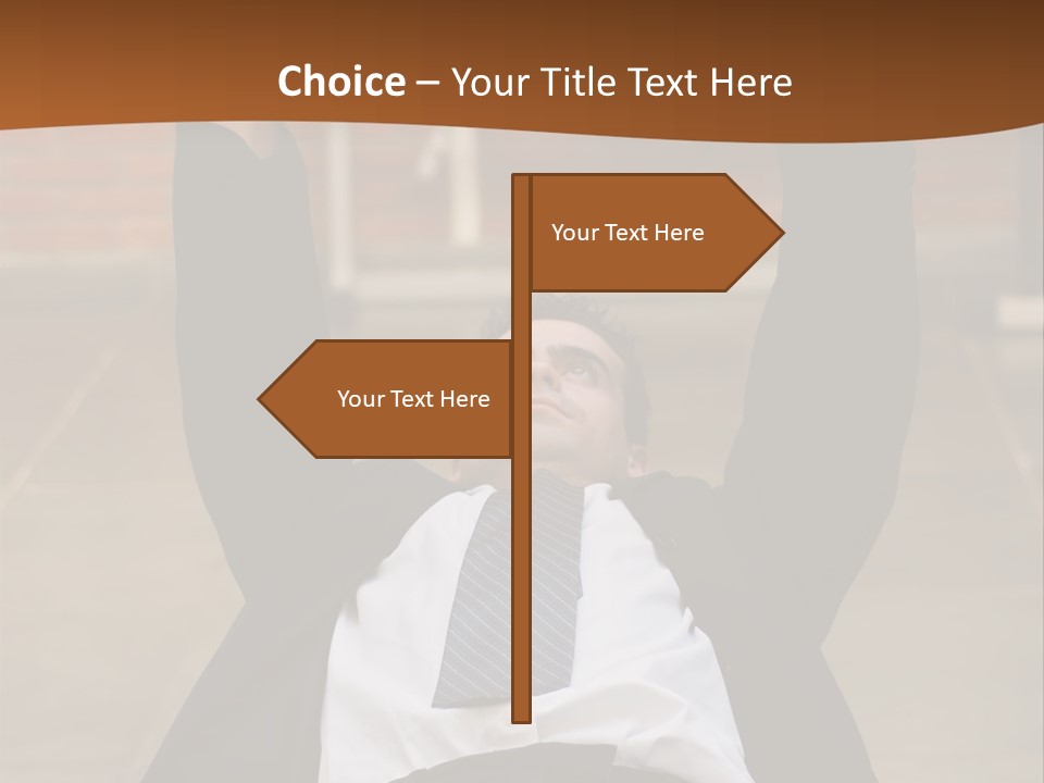 Vertically Framed Shot Of An Athletic, Young Businessman Bench Pressing Weights In A Gym PowerPoint Template