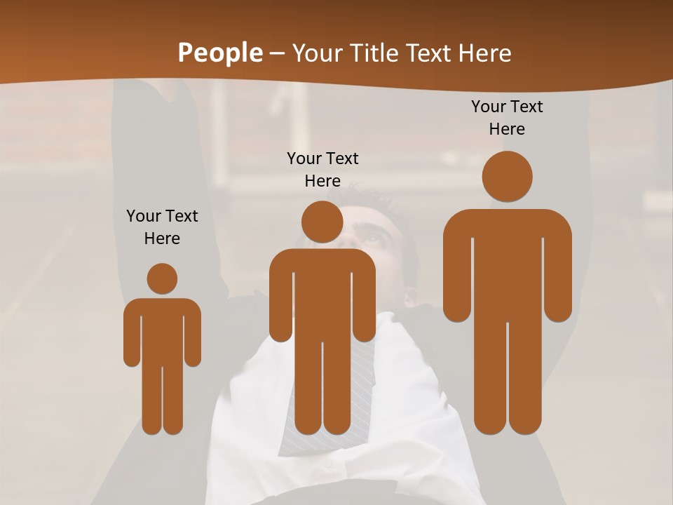 Vertically Framed Shot Of An Athletic, Young Businessman Bench Pressing Weights In A Gym PowerPoint Template