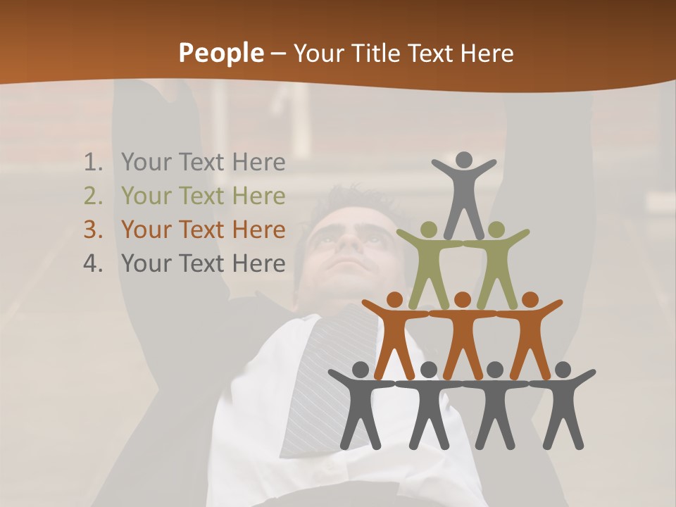 Vertically Framed Shot Of An Athletic, Young Businessman Bench Pressing Weights In A Gym PowerPoint Template