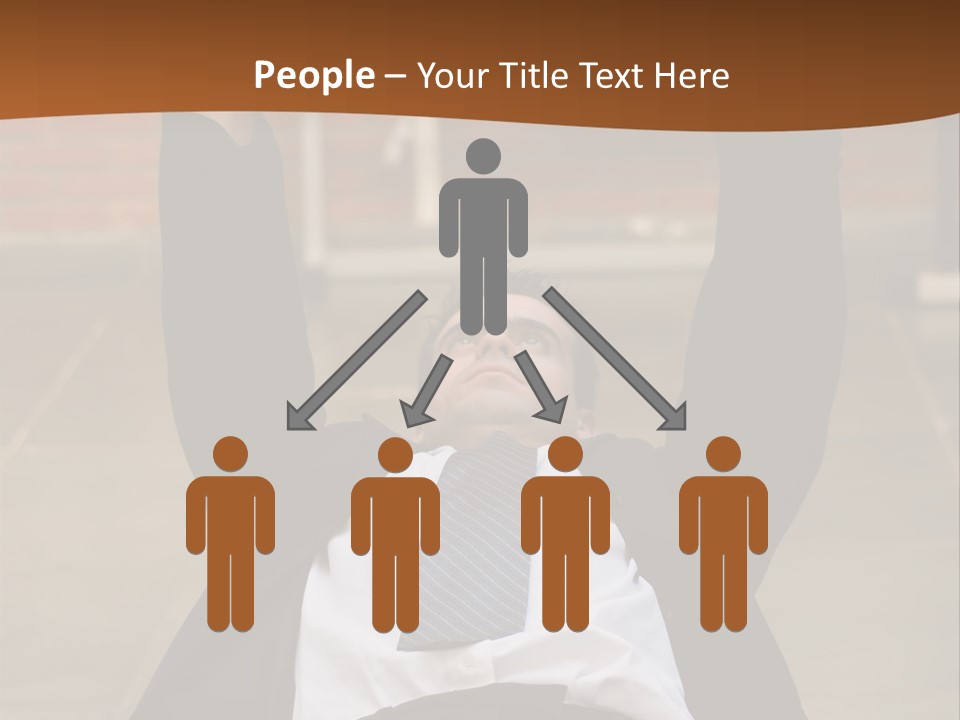 Vertically Framed Shot Of An Athletic, Young Businessman Bench Pressing Weights In A Gym PowerPoint Template