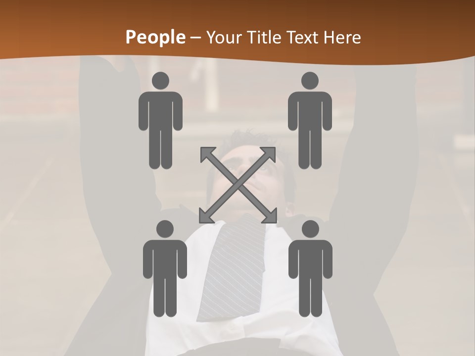 Vertically Framed Shot Of An Athletic, Young Businessman Bench Pressing Weights In A Gym PowerPoint Template