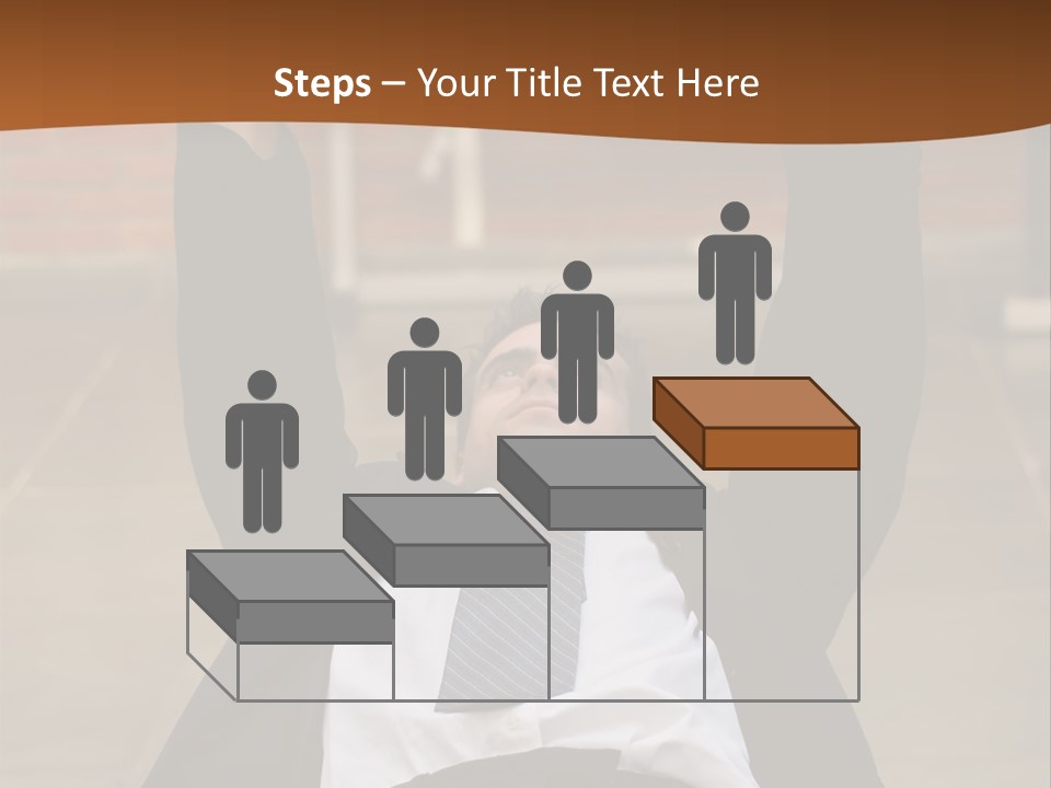 Vertically Framed Shot Of An Athletic, Young Businessman Bench Pressing Weights In A Gym PowerPoint Template