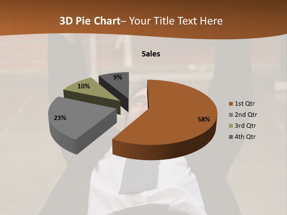 Vertically Framed Shot Of An Athletic, Young Businessman Bench Pressing Weights In A Gym PowerPoint Template
