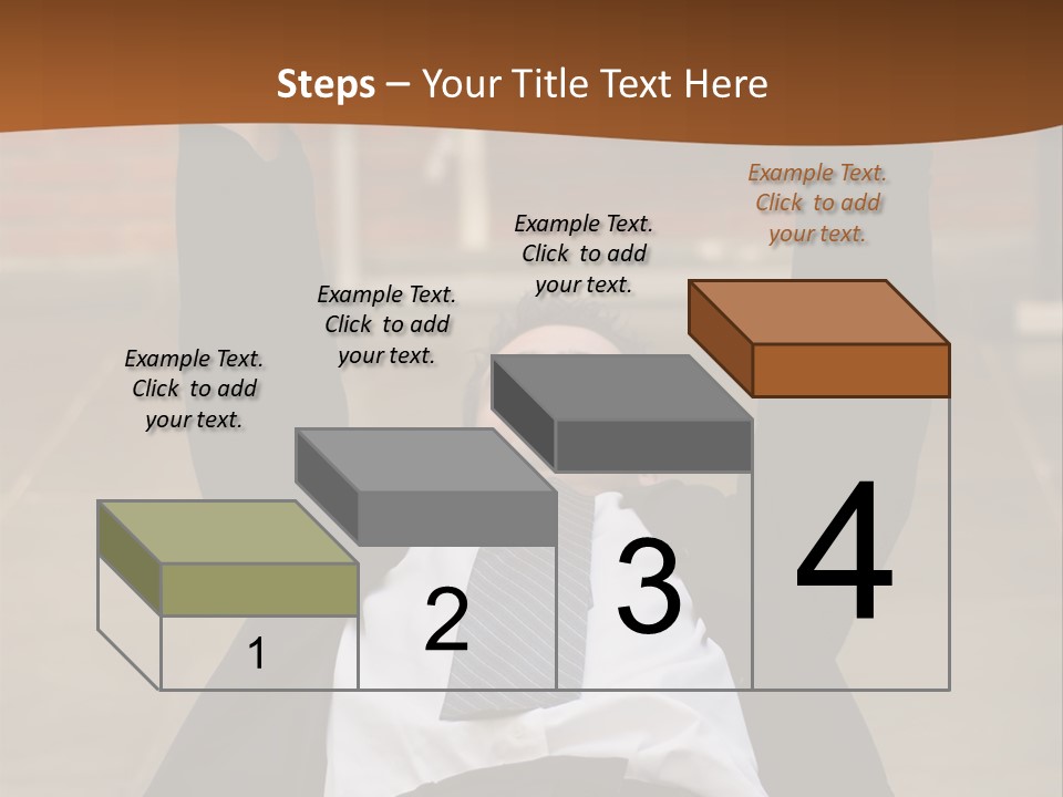 Vertically Framed Shot Of An Athletic, Young Businessman Bench Pressing Weights In A Gym PowerPoint Template