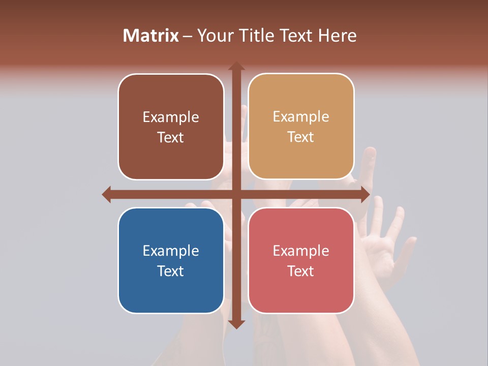 Group Of People Hands In The Air PowerPoint Template